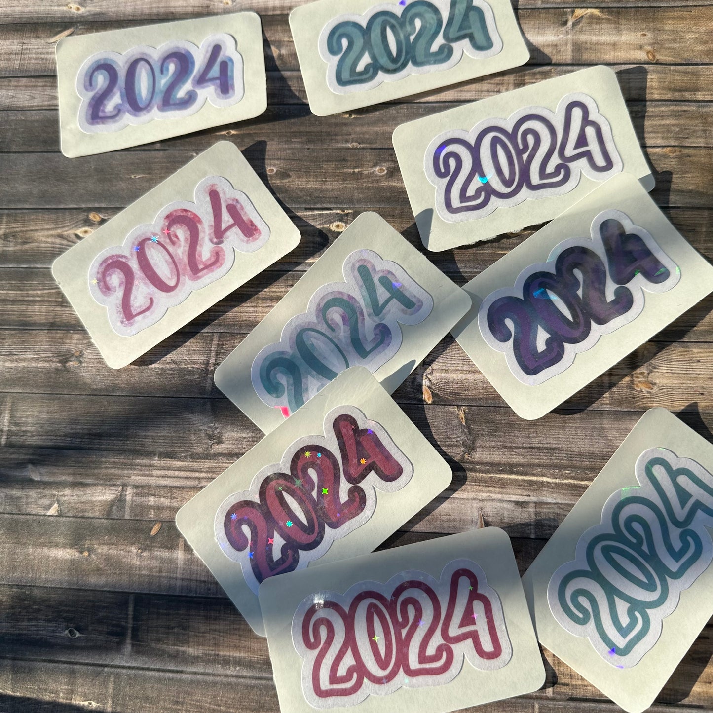 2024 Holographic Die Cut Planner Stickers