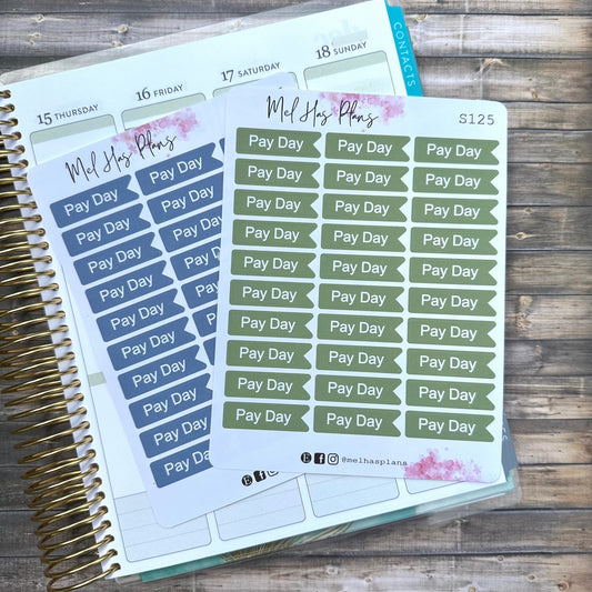Pay Day Budget Planner Stickers